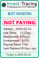 Monitored by Invest-Tracing.com HYIP Monitor-Invest-Tracing.com